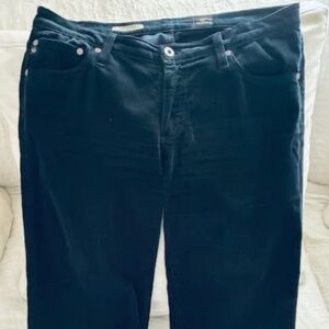 AG Black corduroy jeans.